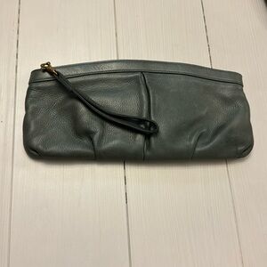 Hobo the Original Pewter Leather Large Wristlet Bag